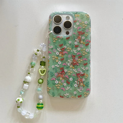 Vintage Oil Painting Animal Picnic Garden Electroplated Chic Phone Case