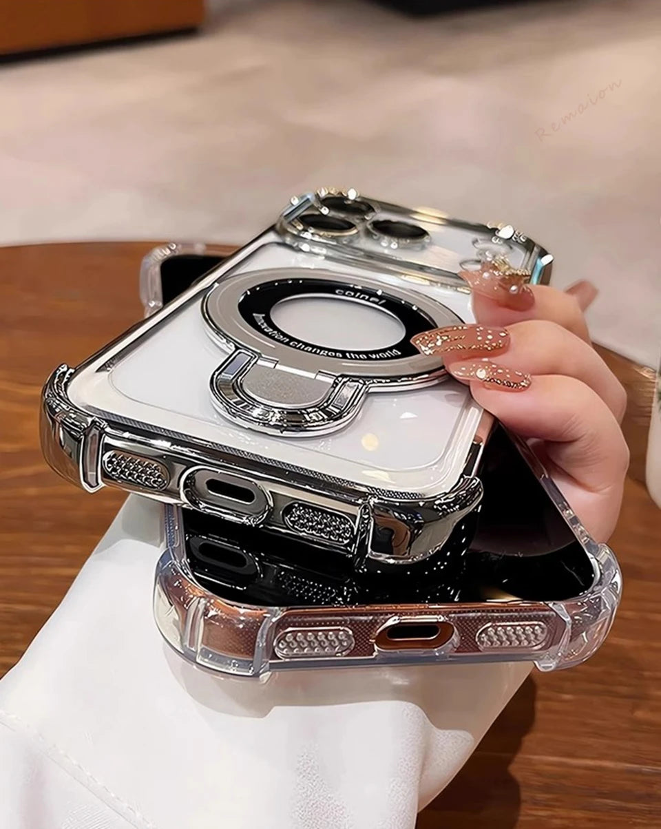 Magnetic Stand Phone Case For iPhone
