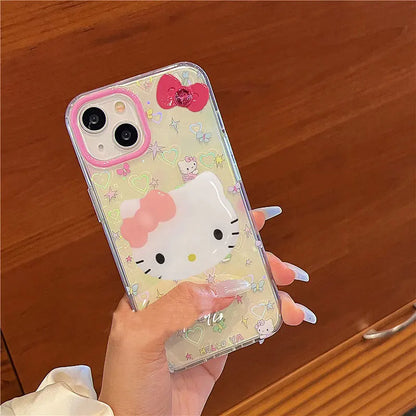 Hello Kitty Colorful Star Bow Phone Case For iPhone