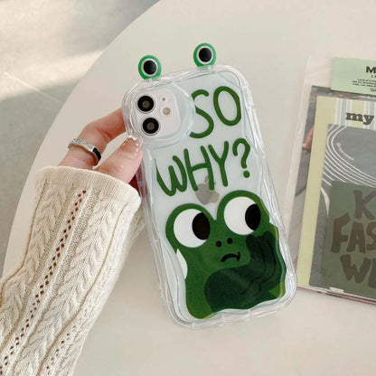 Cute 3D Bear Duck Frog Eyes Ears Soft Phone Case For IPhone