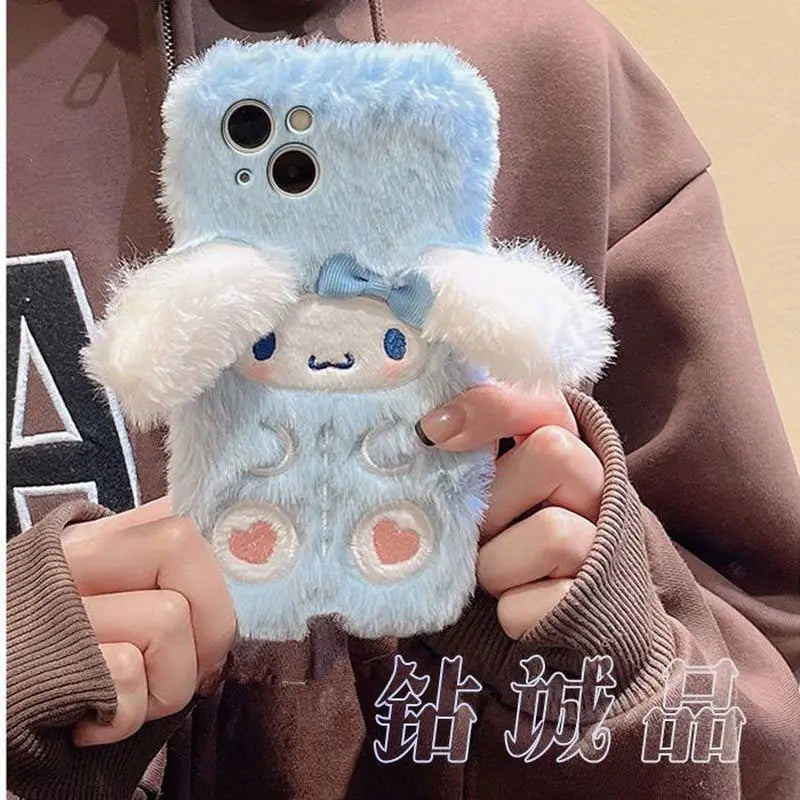 Kawaii Cinnamoroll My Melody 3D Plush Phone Case