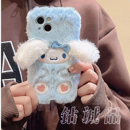Kawaii Cinnamoroll My Melody 3D Plush Phone Case
