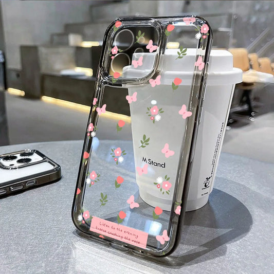 Pink Butterfly Flower Phone Case