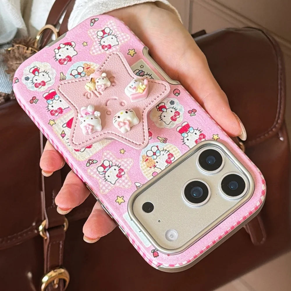 Label Sticker Flower Pink Kitty Is Suitable For Apple