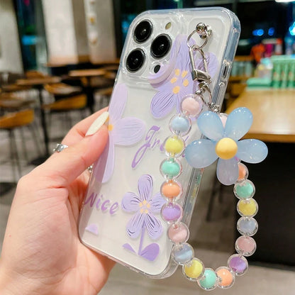 Flower Clear Silicone Phone Case For iPhone