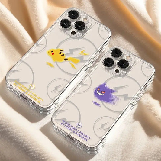 Cute Pokemon Gengar Pikachu Phone Case For iPhone