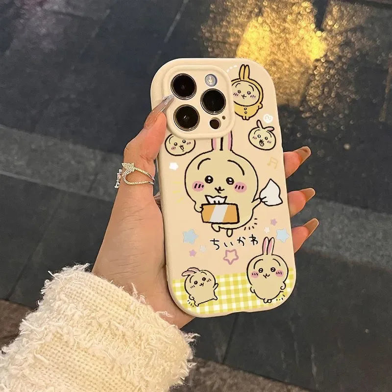 Anime Chiikawa Hachiware Usach Mobile Phone Case Available for IPhone Anti-fall New Style Creativity Kawaii Cartoon Good Looks