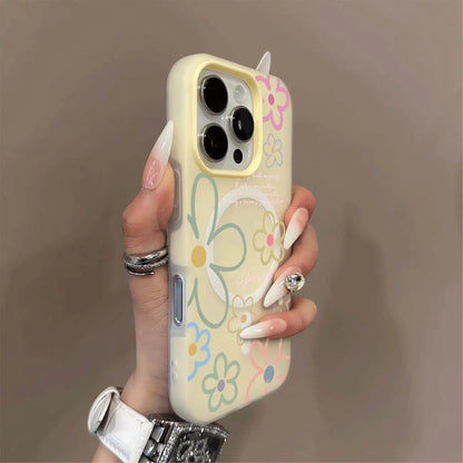 Candy Color For Magsafe Flower Matte Case For iPhone