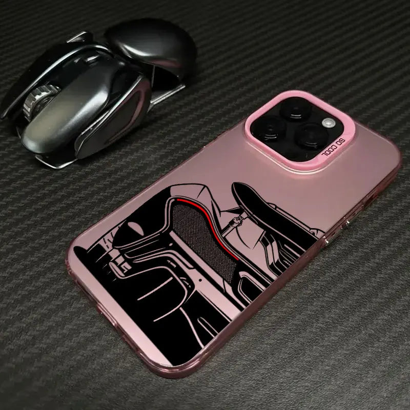 Male Men Sports Car Cartoon Line Coque For iPhone