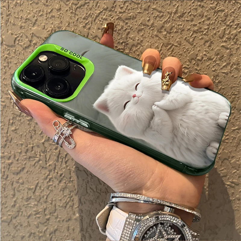 Cute Funny Fat Cat Case For iPhone