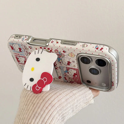 Sticker Wave Grid Kitty Is Suitable For Apple