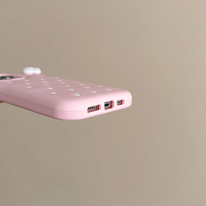 Cute Polka Dot Angel Wings Silicone Phone Case