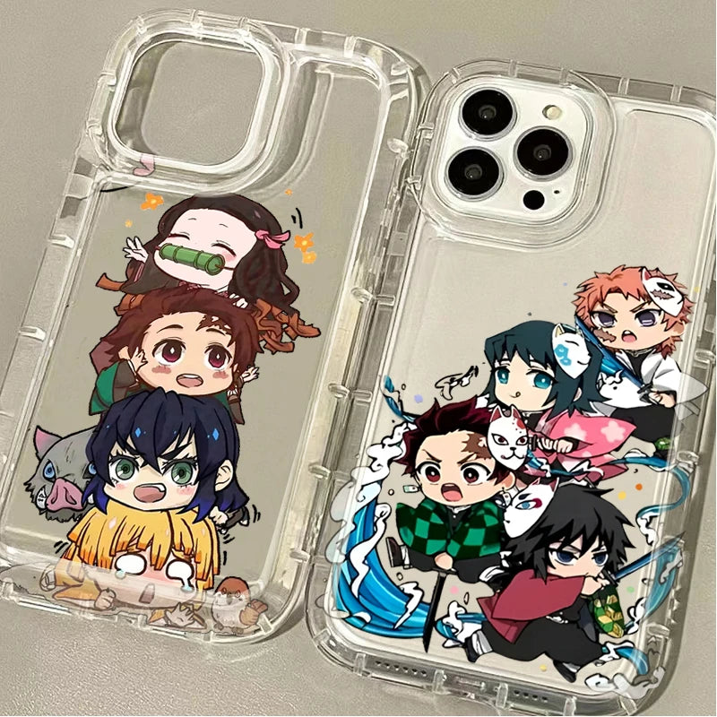 Demon Slayer Anime Clear Phone Case For iPhone