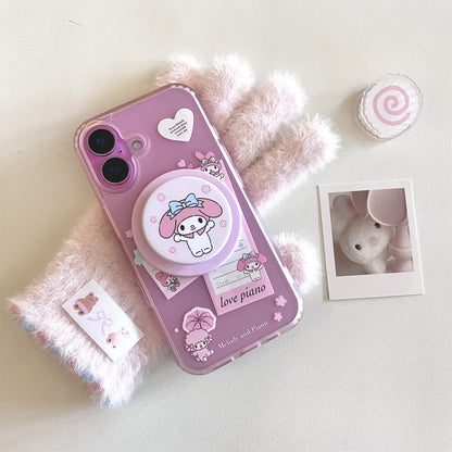 Cute Magnetic Shell Stand Phone Case