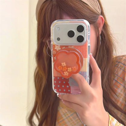 Retro Flower Cute Magnetic Phone Case For iPhone