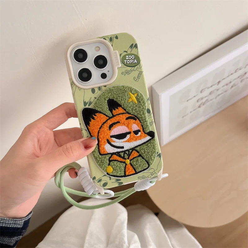 Zootopia Phone Case Cartoon Wrist Strap Judy Rabbit iPhone