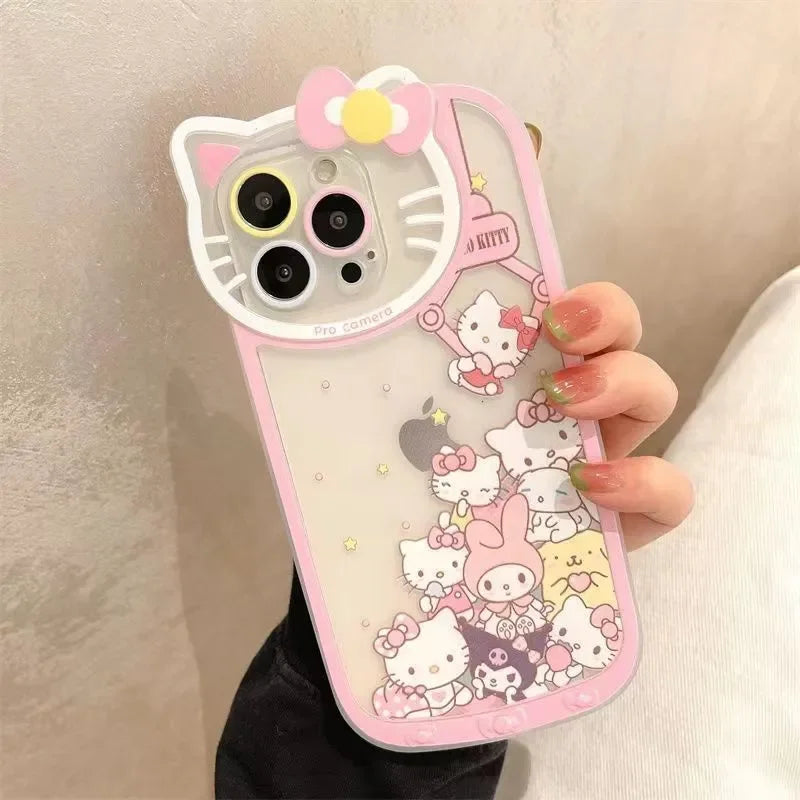 Hello Kitty Friends Makeup Mirror Phone Case For iPhone