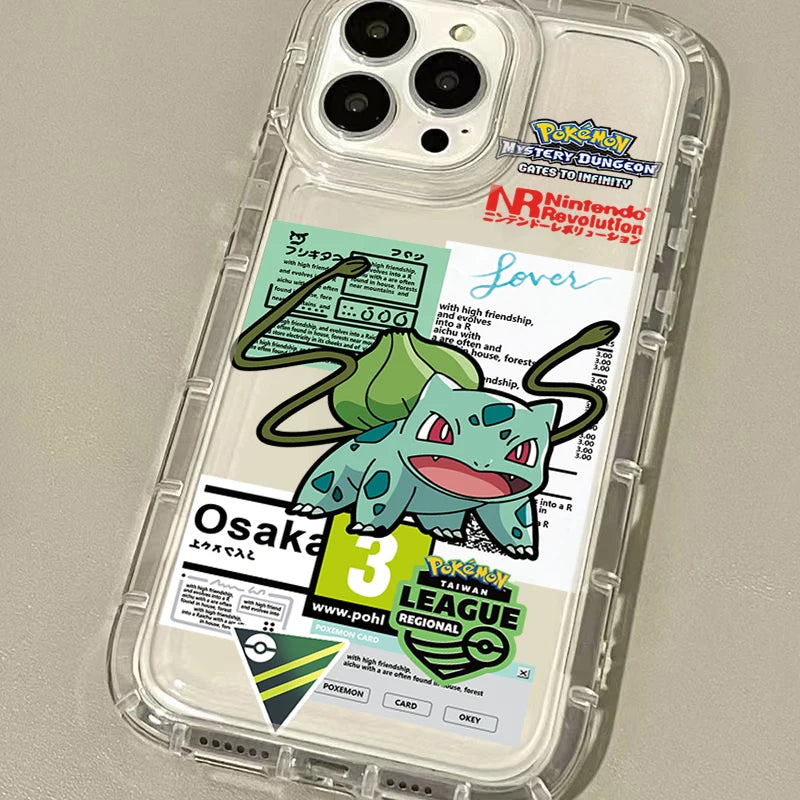 Anime Pokemon Creative Clear Silicone Phone Case For iPhone