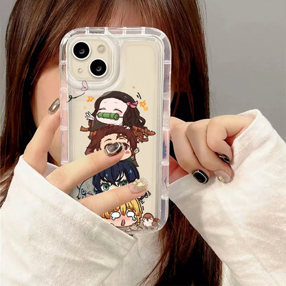 Demon Slayer Anime Clear Phone Case For iPhone