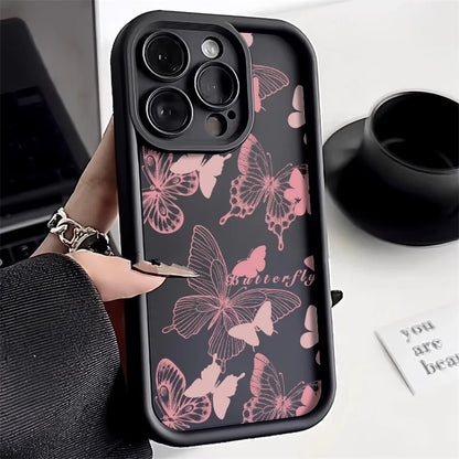Black Butterfly Silicone Phone Case