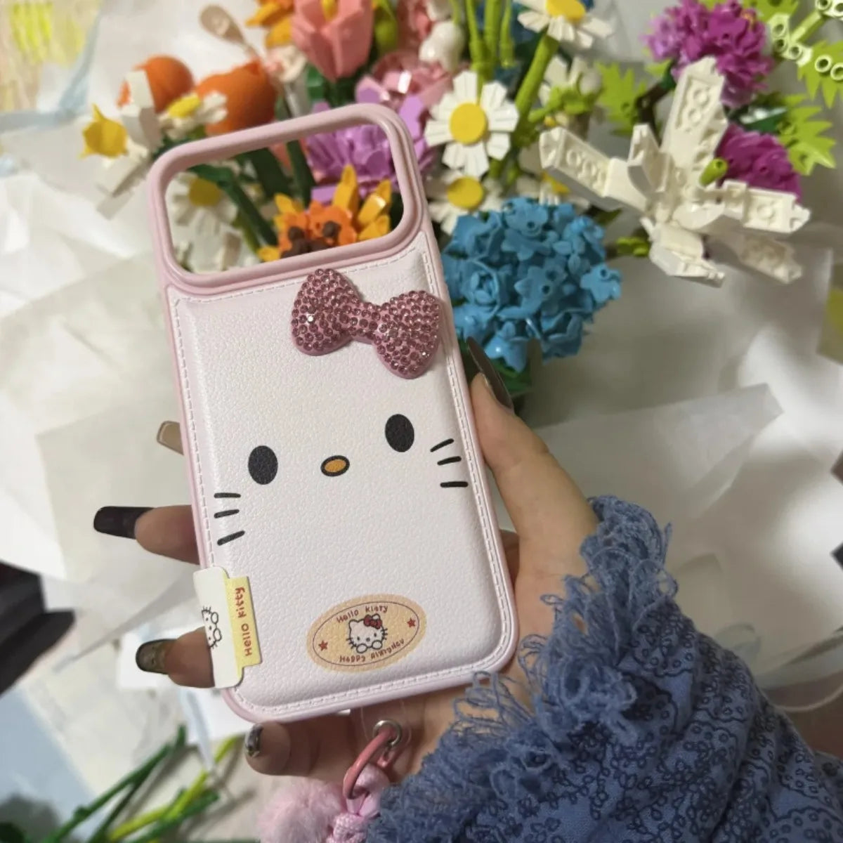 Kawaii Sanrio HelloKitty Plush Strap Phone Case For iPhone