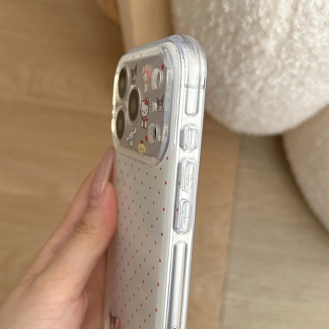 Fashion Simple Polka Dot Sanrio Kitty Case For iPhone