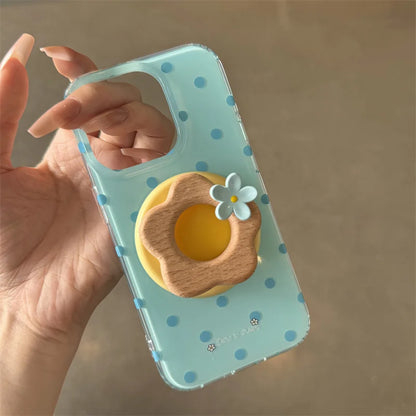 Simple Blue Polka Dot Magnetic Phone Case