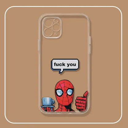 Simple Marvel Spider Man Original Fun Phone Case For iphone