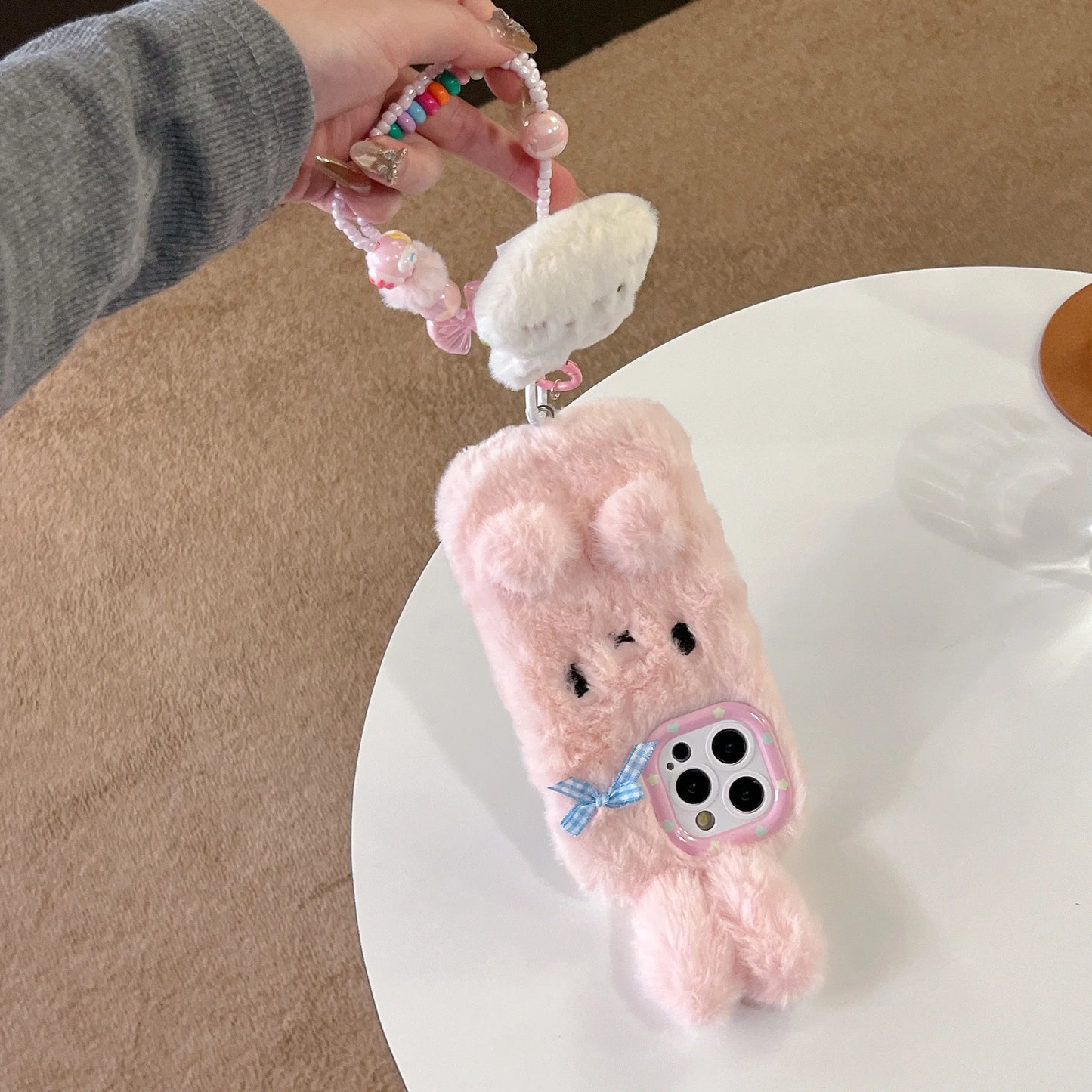 New Cute 3D Rabbit Plush Phone Case