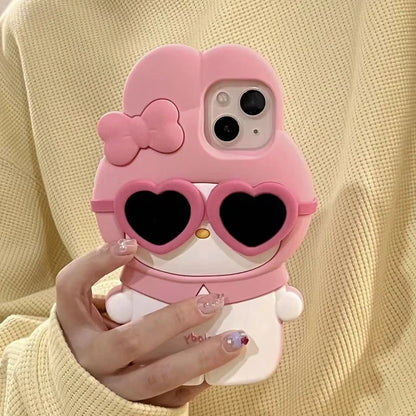 Kawaii 3D Cartoon Kuromi My Melody Soft Phone Case