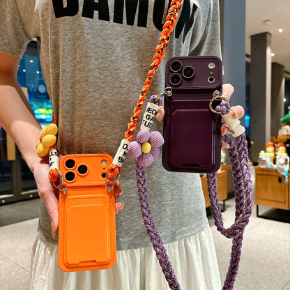 Braided Crossbody Lanyard Phone Case For iPhone