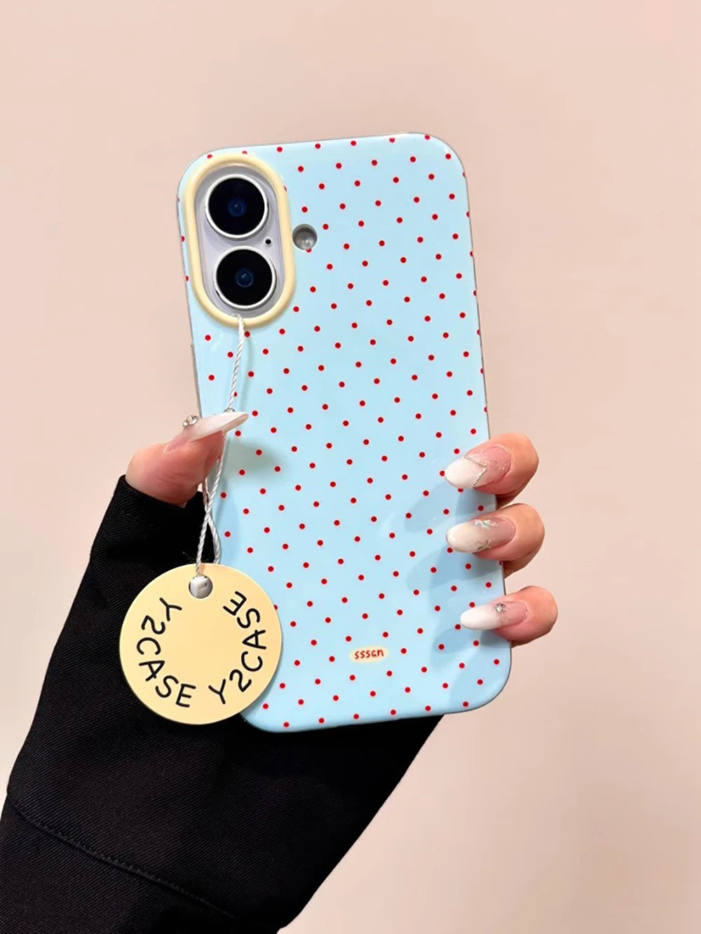 Polka Dot Cute Tomato Magnetic Grip Tok Phone Case