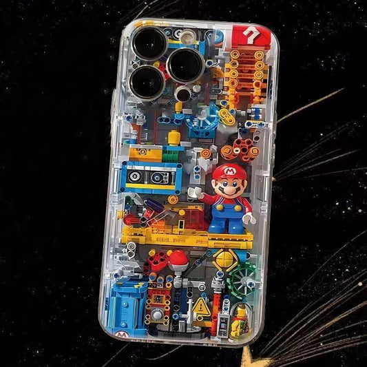 Machinery Building Block Marios For iPhone Phone Case