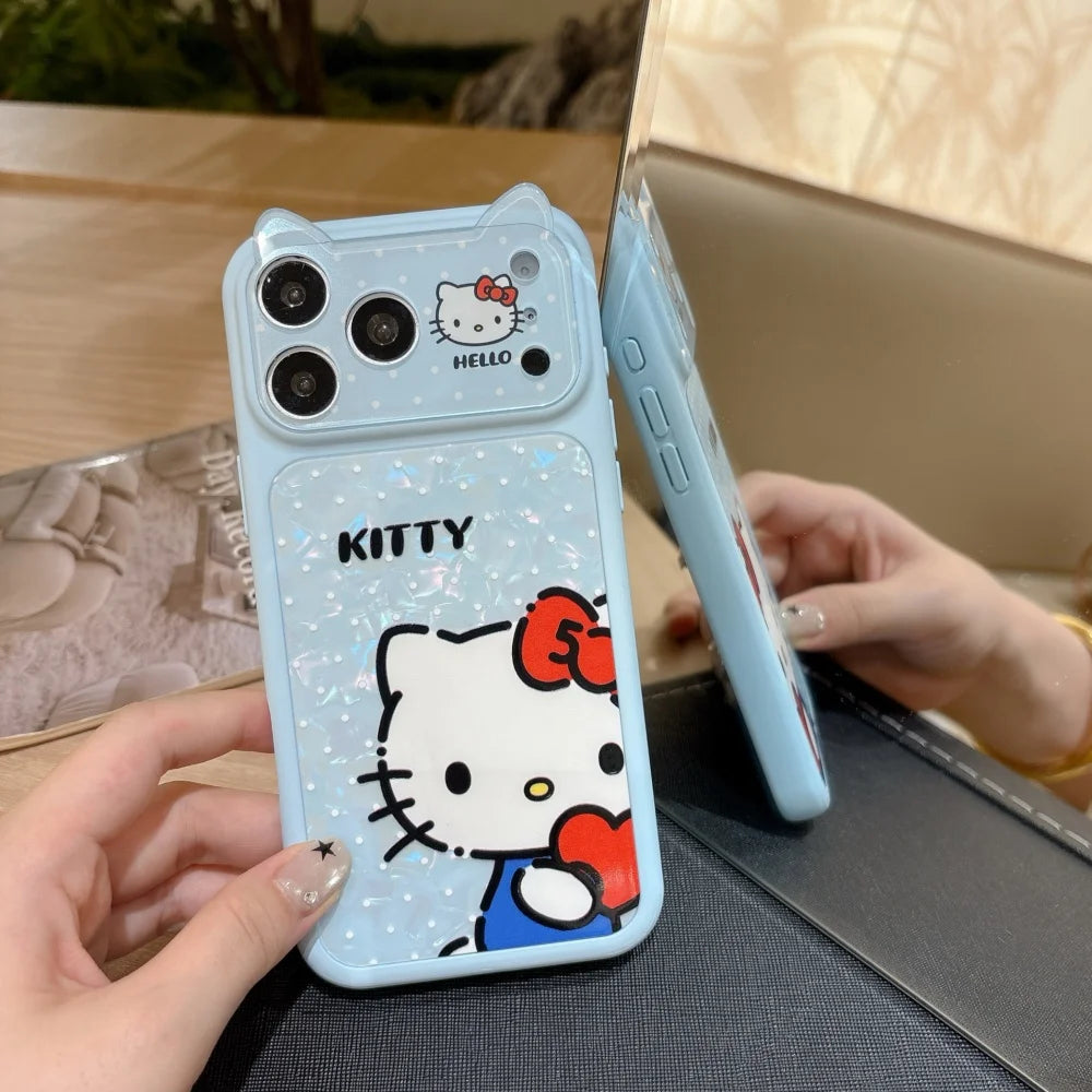 Korea INS Polka Dot Hello Kitty Shockproof Phone Case For iPhone