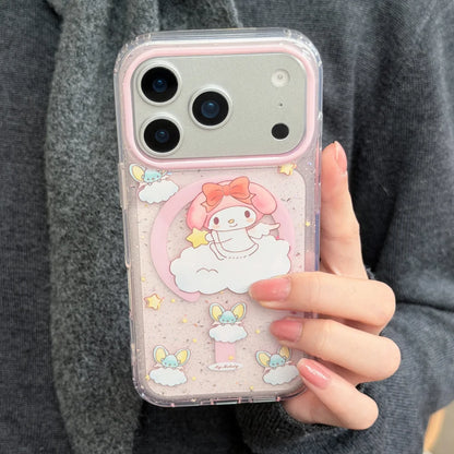 Cute Cartoon Kitty My Melody Cute Kuromi Pudding Dog Phone Case For iPhone