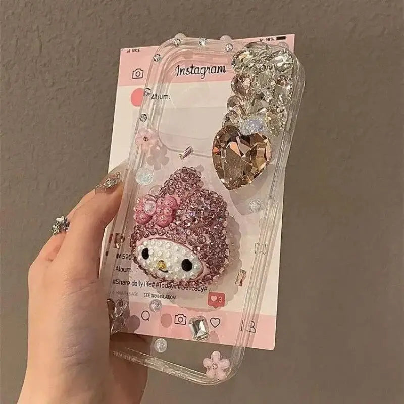 Cute Kawaii My Melody Full Drill Mobile Phone Case
