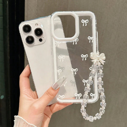 Fashion Lovely Bowknot Clear Phone Case For iPhone 17