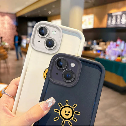 Lovely Sun Moon Soft Phone Case For iPhone
