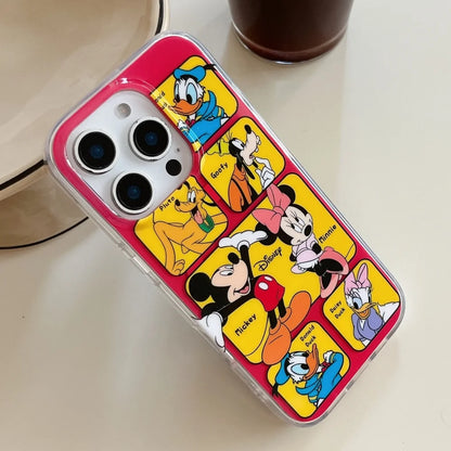Disney Mickey Minnie Cartoon Graffiti Magnetic Phone Case For iPhone