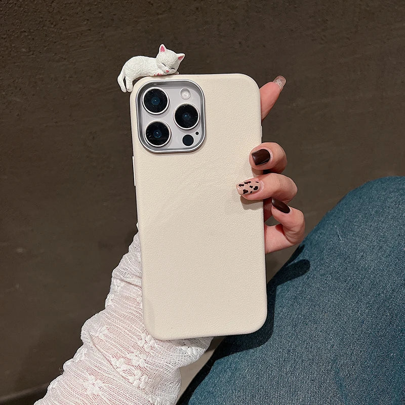 Cute 3D Cat Lichee Pattern Silicone Phone Case For iPhone