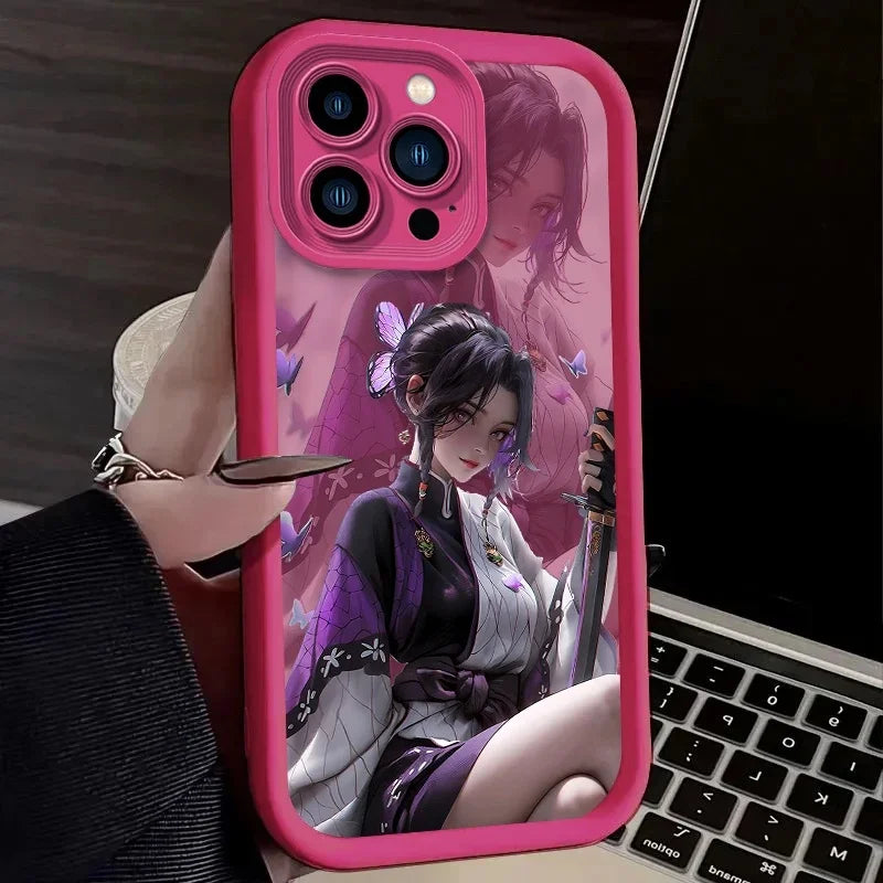 Anime Demon Slayer Girl Phone Case For iPhone