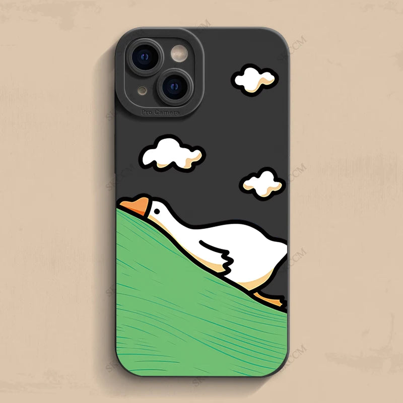 New Cartoon Duck Silicone Phone Case For iPhone