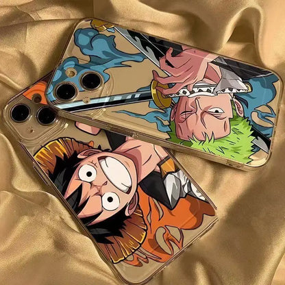3D One Piece Zoro Luffy Phone Case For iPhone