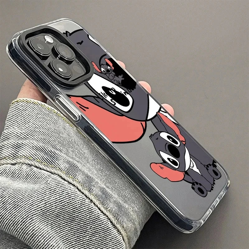 Stitch Black Lovely Cute Phone Case For iPhone