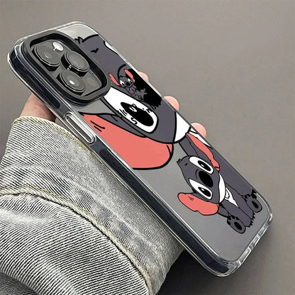 Stitch Black Lovely Cute Phone Case For iPhone