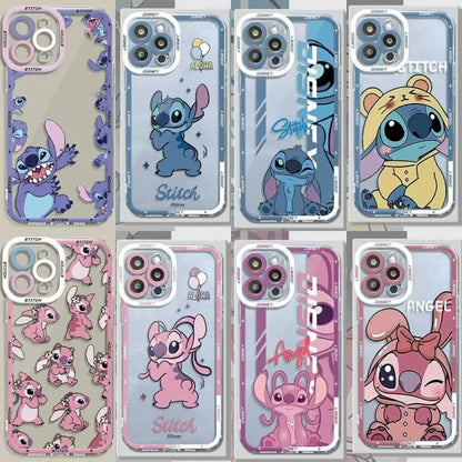Couple Cartoon Lilo Stitch Phone Case For IPhone