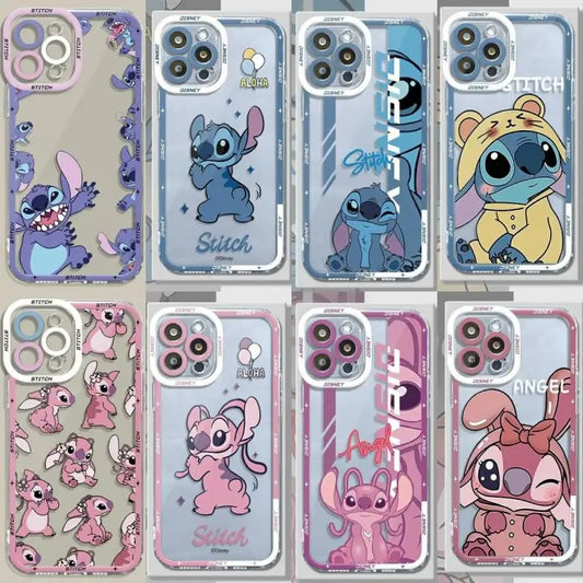Couple Cartoon Lilo Stitch Phone Case For IPhone