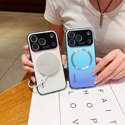 For Magsafe Magnetic Gradient Glass Case For iPhone