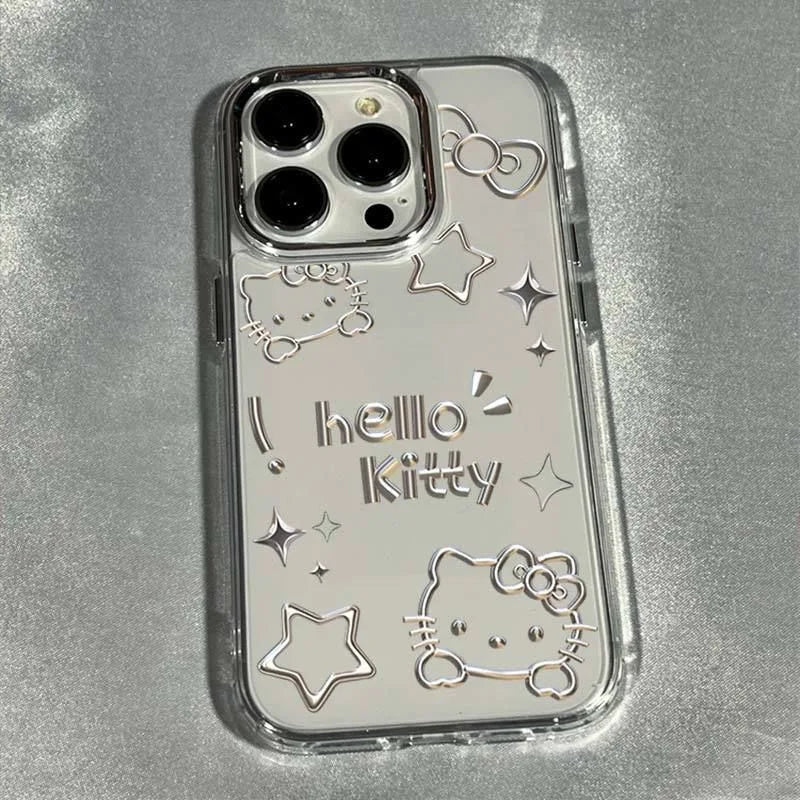 Hello Kitty Silver Cool Phone Case For iPhone