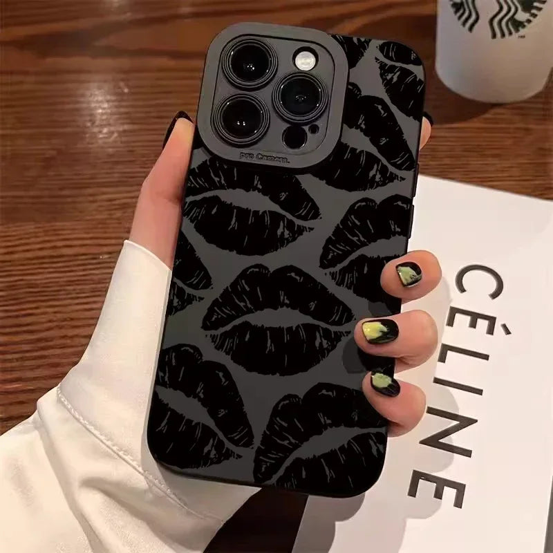 Lip-Painted Anti-Drop Phone Case For iPhone